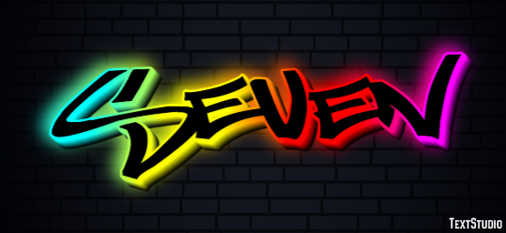 Seven Эффект текста