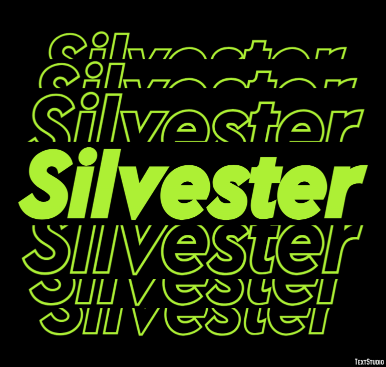 Silvester Text Effect