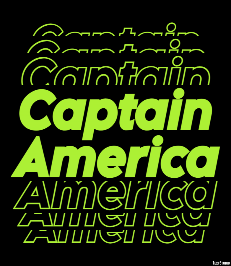 Captain America Effet de Texte