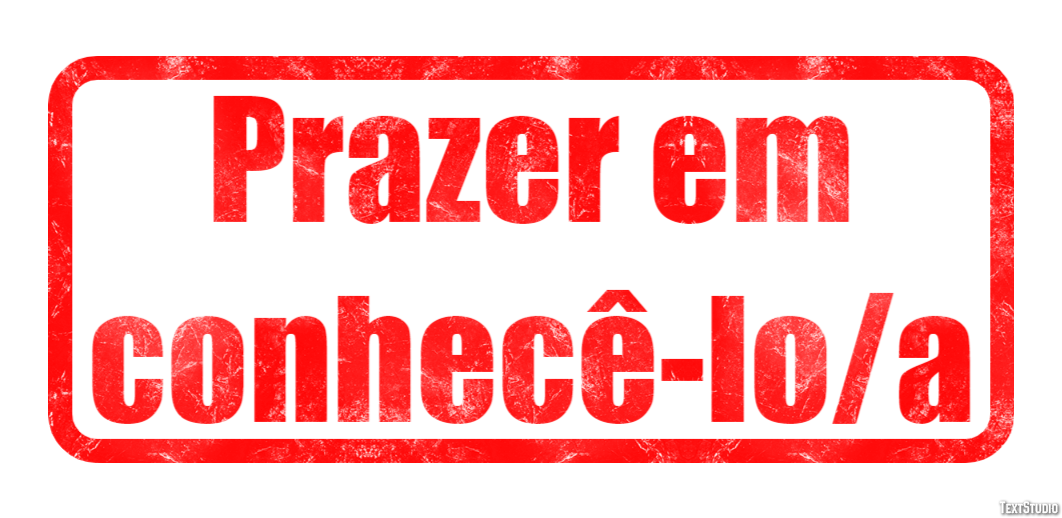 Prazer em conhecê-lo/a Effetto testo