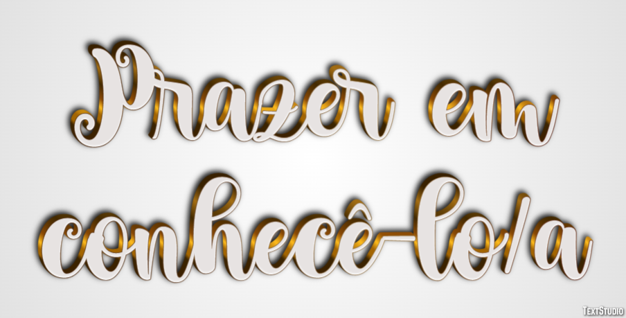 Prazer em conhecê-lo/a Efeito do texto