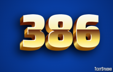 386 Text Effect