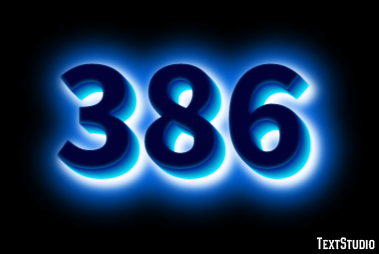 386 Texteffekt