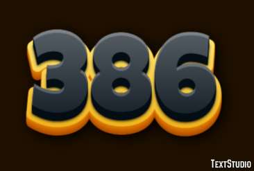 386 Text Effect
