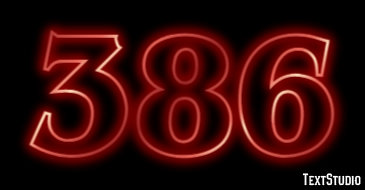 386 Texteffekt