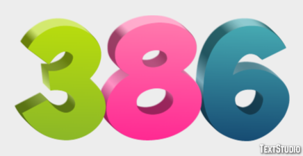 386 Texteffekt