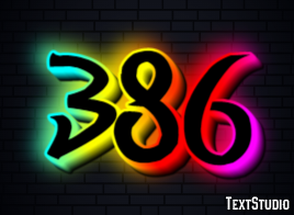 386 Texteffekt