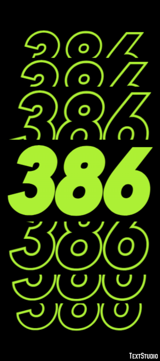 386 Texteffekt