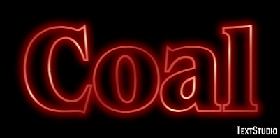 Coal Text effect