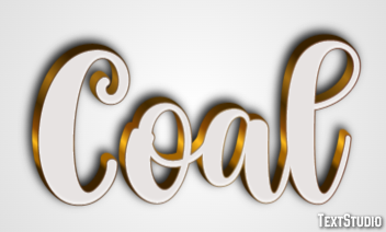 Coal Text effect