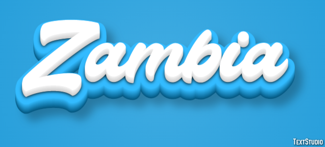 Zambia Efecto de Texto