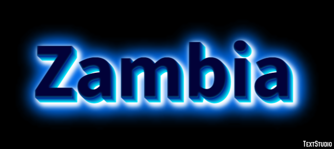 Zambia Efecto de Texto