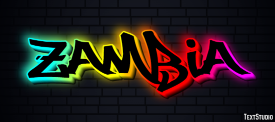 Zambia Efecto de Texto