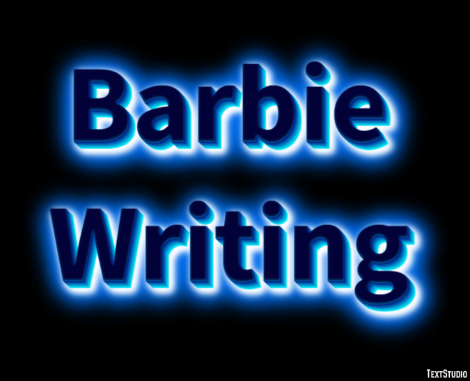 Barbie Writing Texteffekt