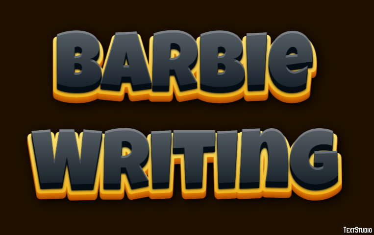 Barbie Writing Tekst Effect