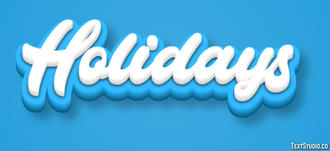 Holidays Text effect