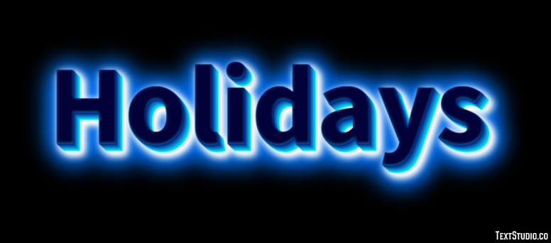 Holidays Text Effect