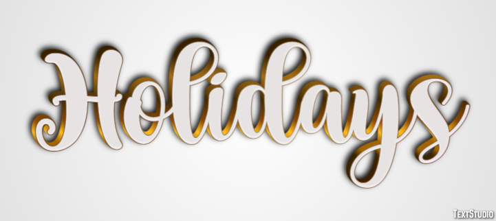 Holidays Text effect
