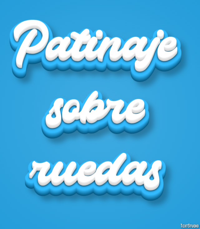Patinaje sobre ruedas Efecto de texto