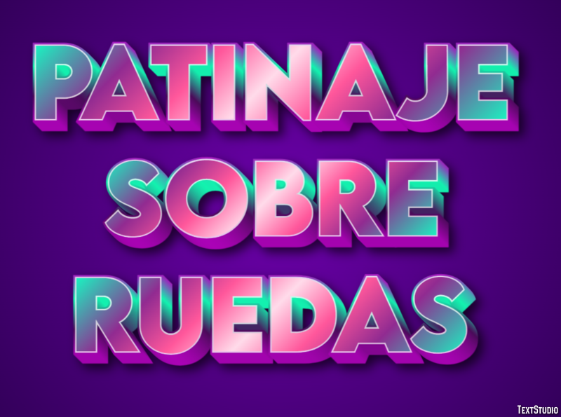 Patinaje sobre ruedas Efecto de Texto