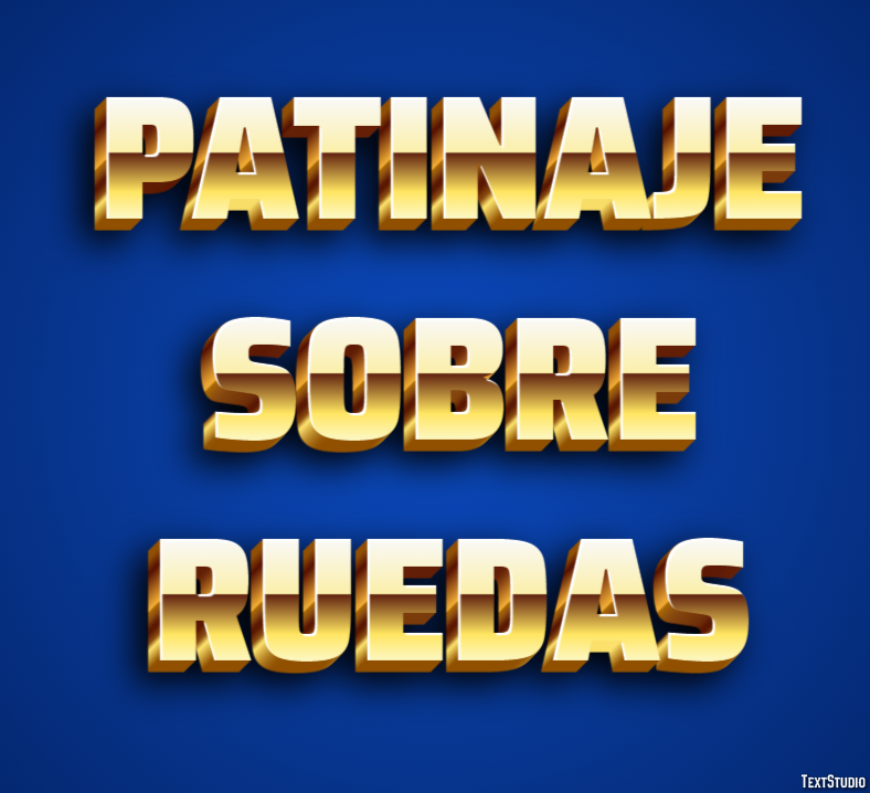 Patinaje sobre ruedas Efecto de texto
