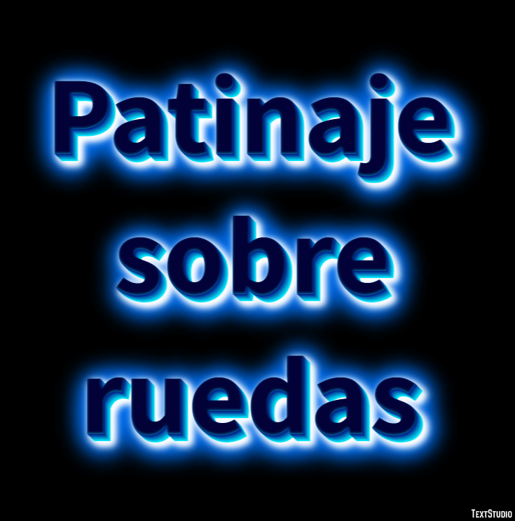 Patinaje sobre ruedas Efecto de texto