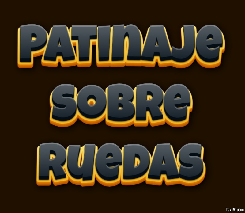 Patinaje sobre ruedas Efecto de Texto