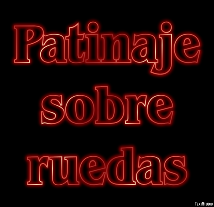 Patinaje sobre ruedas Efecto de texto