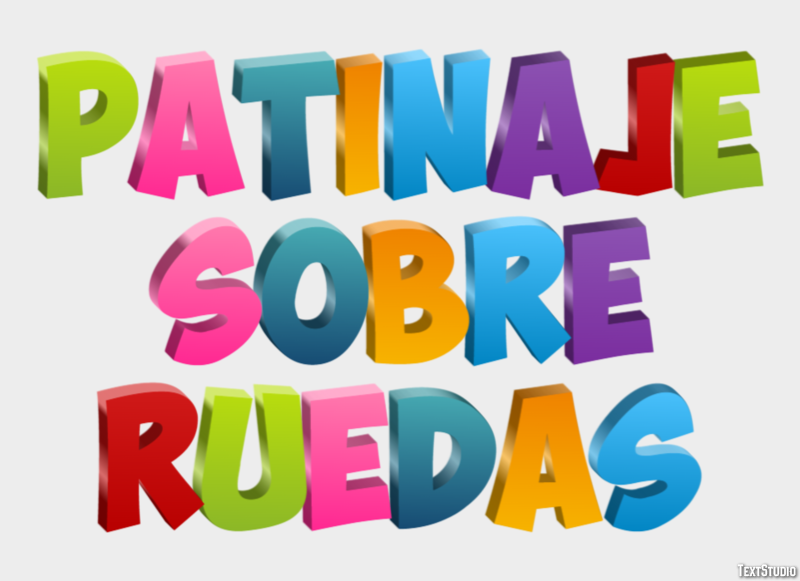 Patinaje sobre ruedas Efecto de texto