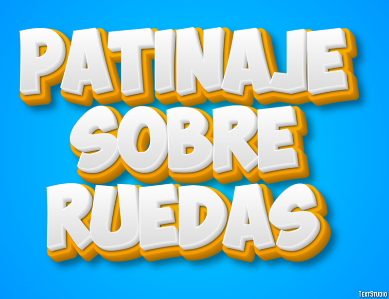 Patinaje sobre ruedas Efecto de Texto