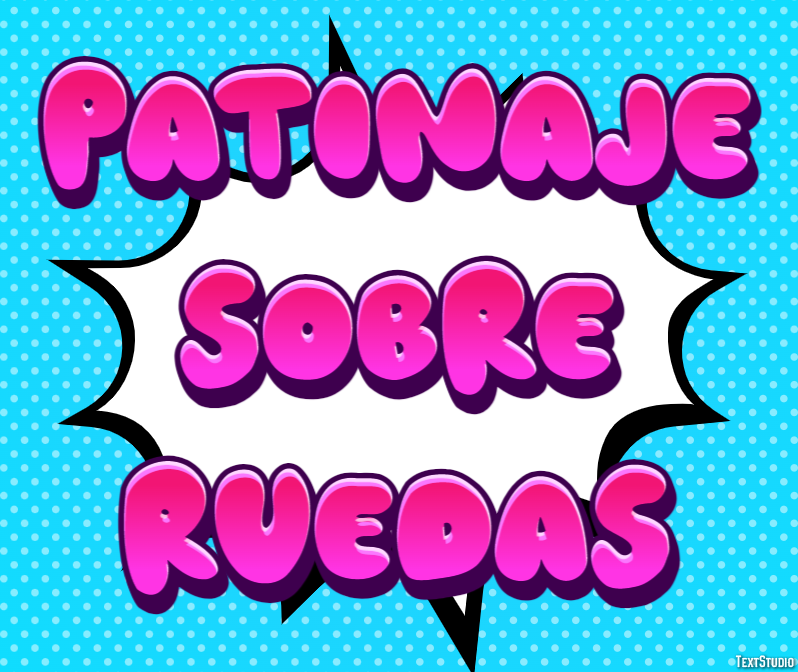 Patinaje sobre ruedas Efecto de texto