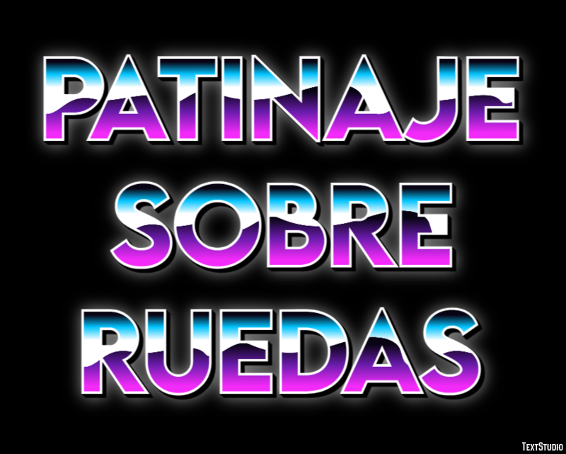 Patinaje sobre ruedas Efecto de Texto