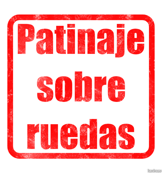 Patinaje sobre ruedas Efecto de texto