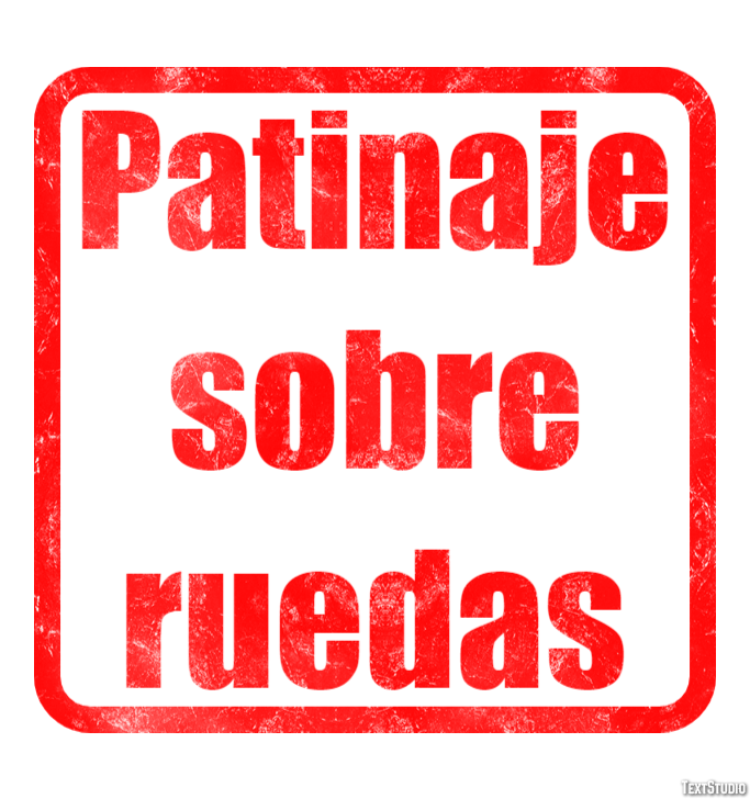 Patinaje sobre ruedas Efecto de Texto