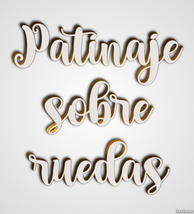 Patinaje sobre ruedas Efecto de texto