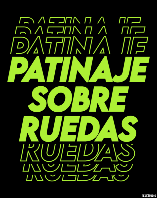 Patinaje sobre ruedas Efecto de Texto