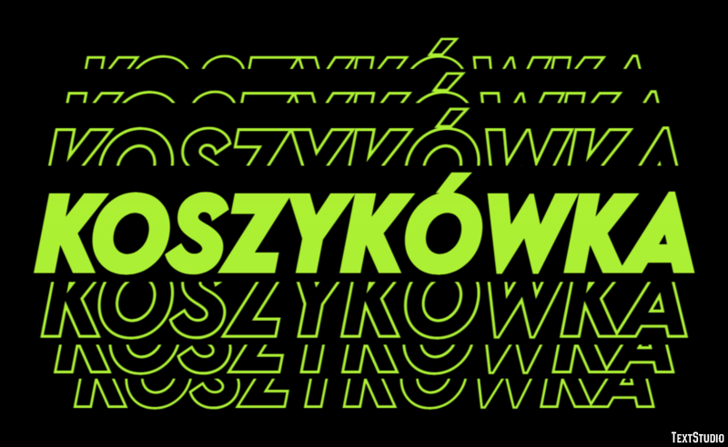 Koszykówka Efeito de texto