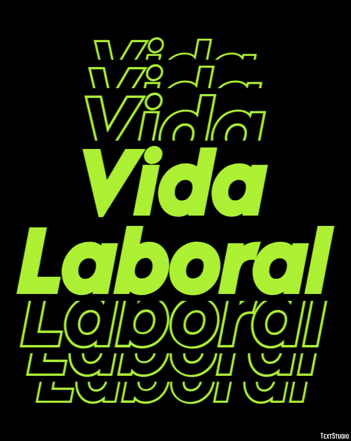 Vida Laboral Efeito de texto