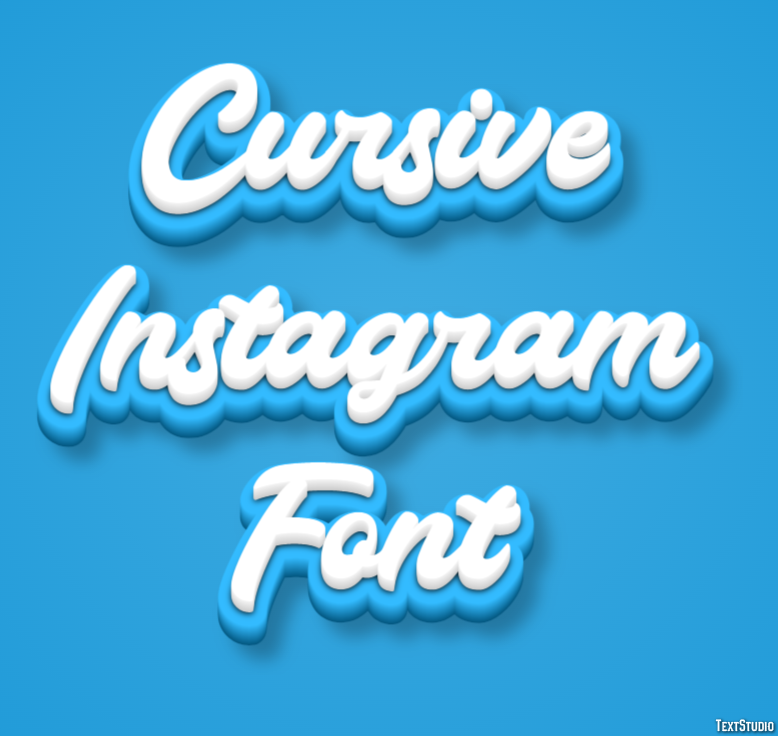 Cursive Instagram Font テキスト効果