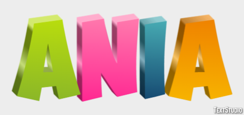 Ania Текстовый эффект