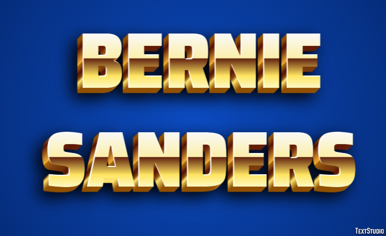 Bernie Sanders Efeito de texto