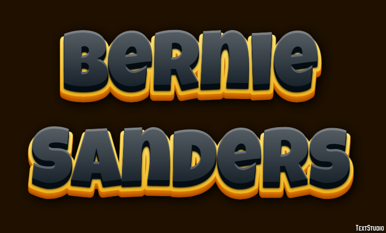 Bernie Sanders Efeito de texto