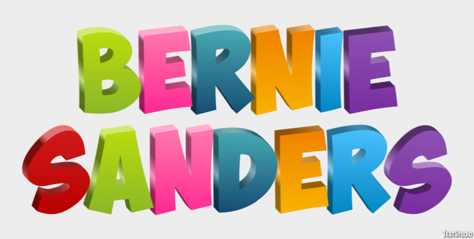 Bernie Sanders Effetto testo