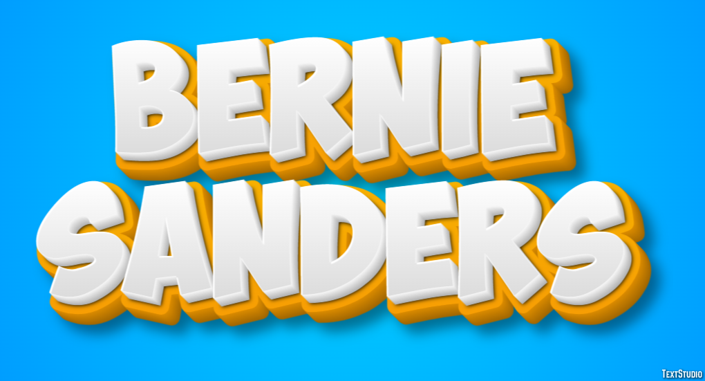 Bernie Sanders Efeito de texto