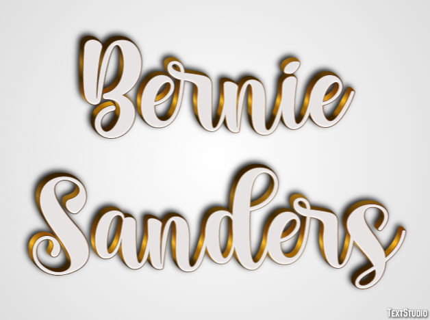 Bernie Sanders Efeito de texto