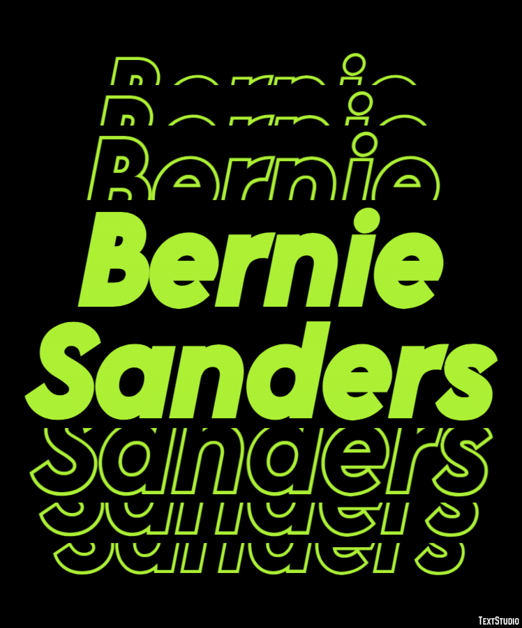 Bernie Sanders Text Effect