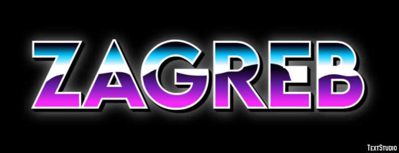 Zagreb Texteffekt