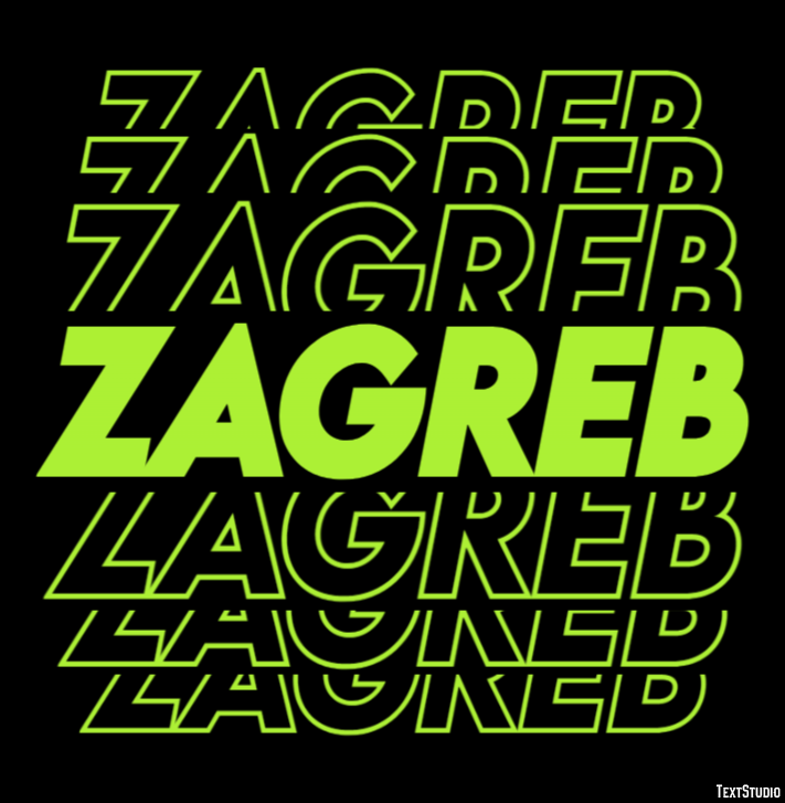 Zagreb Texteffekt
