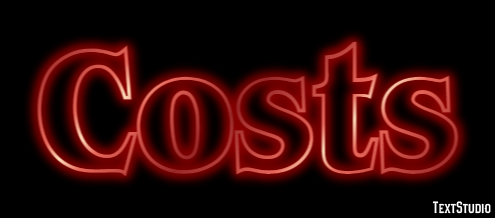 Costs Text effect