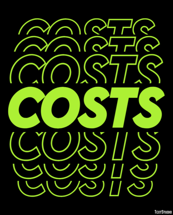 Costs Text effect